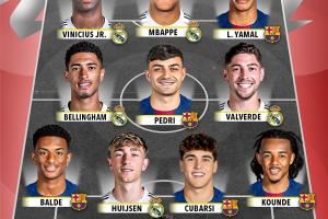 谁更强❓西甲全明星vs英超全明星 姆巴佩亚马尔⚔️哈兰德萨拉赫